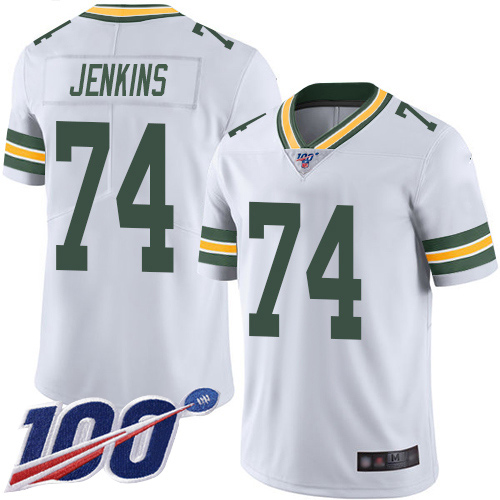 Green Bay Packers Limited White Men #74 Jenkins Elgton Road Jersey Nike NFL 100th Season Vapor Untouchable->green bay packers->NFL Jersey